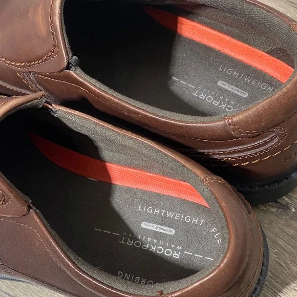 Rockport Men's Chestnut Leather Slip-Ons - Picture 4 of 9